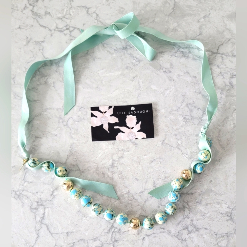 Stunning, Very Unique Lele Sadoughi Mixed Media Adjustable Length Necklace!